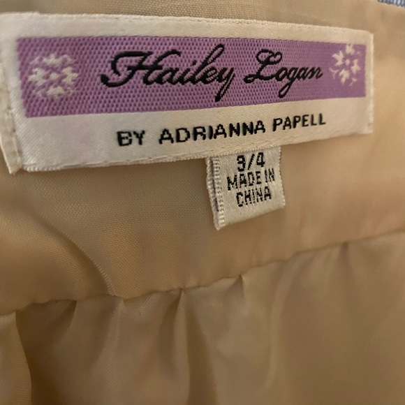 Hailey Logan Cream & Black Lace Gown - Picture 8 of 10